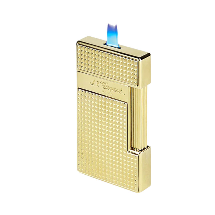 S.T. Dupont Slimmy Feuerzeug Gold mit Diamantmuster