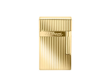 S.T. Dupont Ligne 2 Feuerzeug Längsgestreift Gelbgold 016827