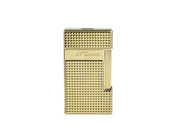 S.T. Dupont  Feuerzeug Slimmy Gold mit Diamantmuster
