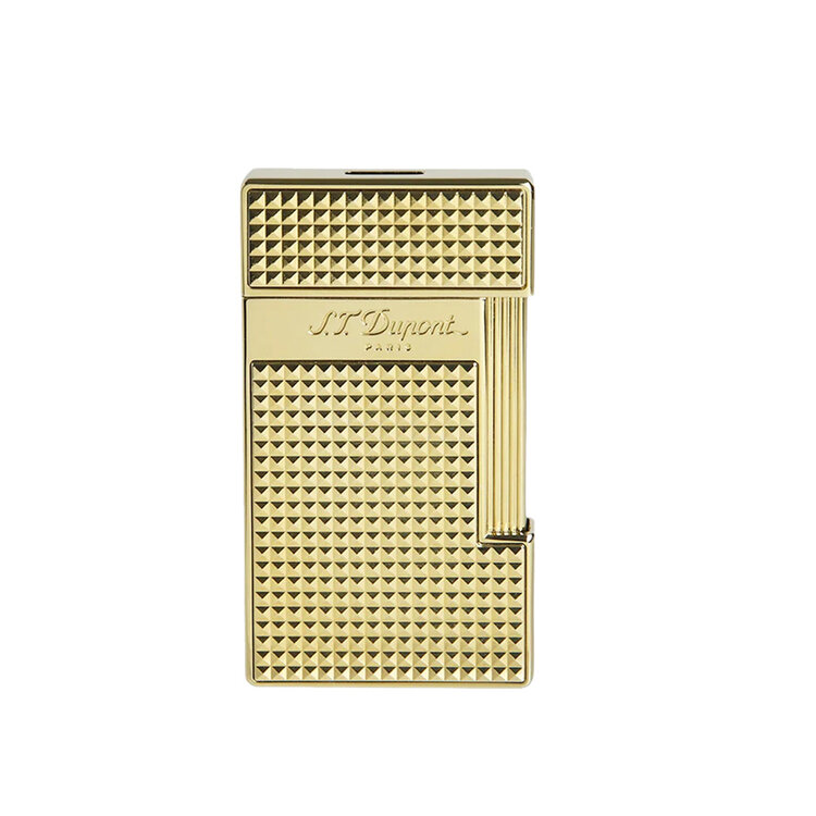 S.T. Dupont Slimmy Feuerzeug Gold mit Diamantmuster