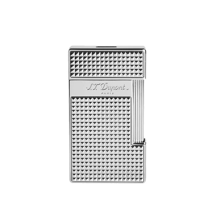S.T. Dupont Slimmy Feuerzeug Diamantspitze Silber 028010