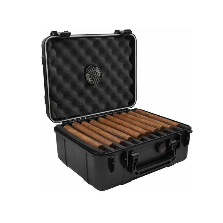 Graziani Travel Humidor 40 Zigarren aus superstarkem ABS-Kunststoff - Wasserdicht bis 30 m Tiefe