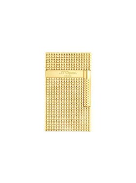 S.T. Dupont Le Grand Cling Feuerzeug Diamond Head Gelbgold
