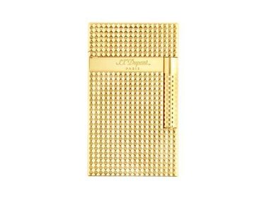S.T. Dupont Le Grand Cling Feuerzeug Diamond Head Gelbgold