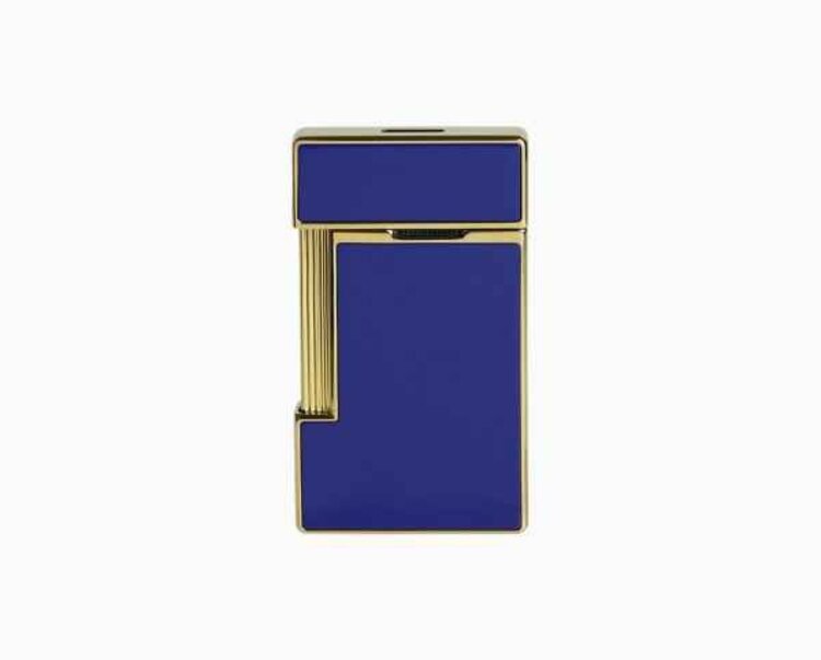 S.T. Dupont Slimmy Feuerzeug Blaulack/Gold 028225