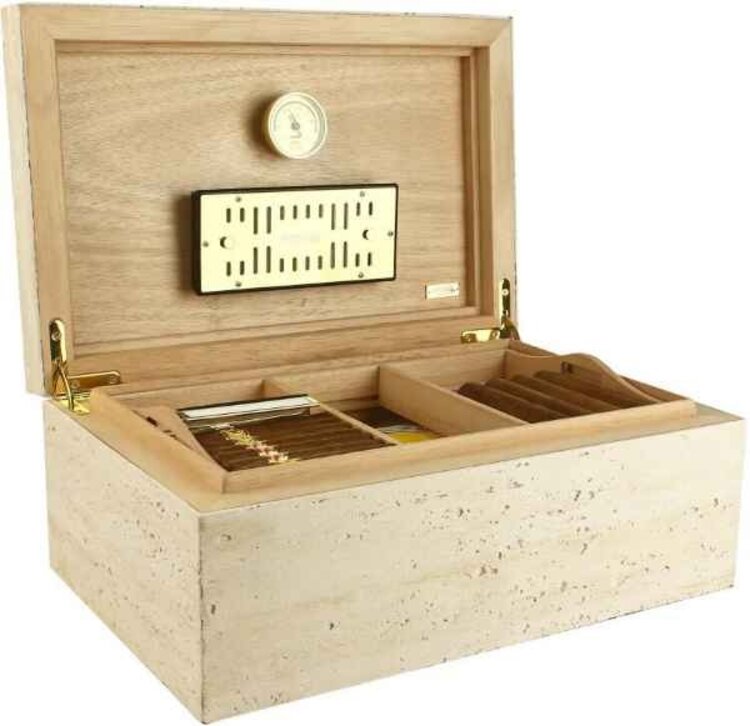 Adorini Humidor Concrete Grande Deluxe Beton Beige für 150 Zigarren