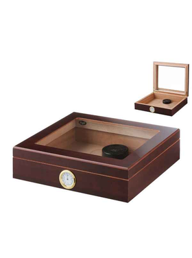 Angelo Humidor Bordeaux mit Glasdeckel für 30 Zigarren