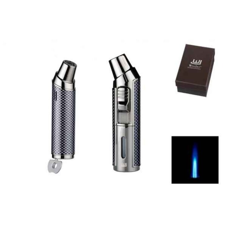 Winjet Premium Feuerzeug 1xJet anthrazit mit Bohrer