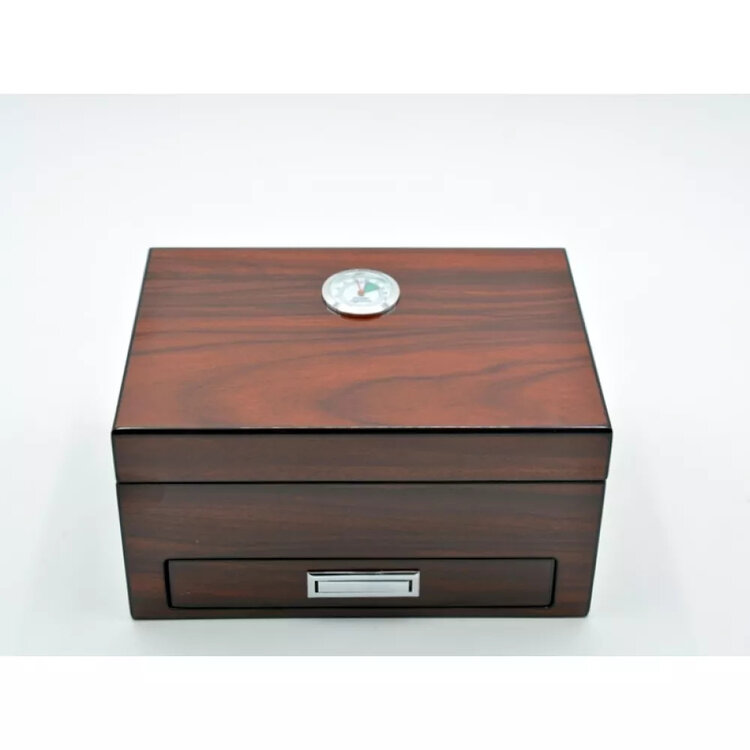 Angelo Humidor aus Zedernholz mit externem Hygrometer und Pairing + Zigarrenset
