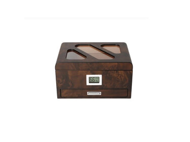 Angelo Humidor aus Zedernholz mit externem digitalem Hygrometer