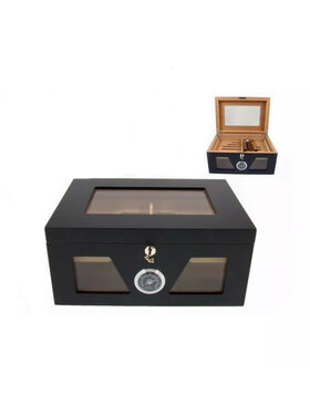 Graziani Humidor für 100 Zigarren schwarz