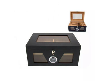 Graziani Humidor für 100 Zigarren schwarz