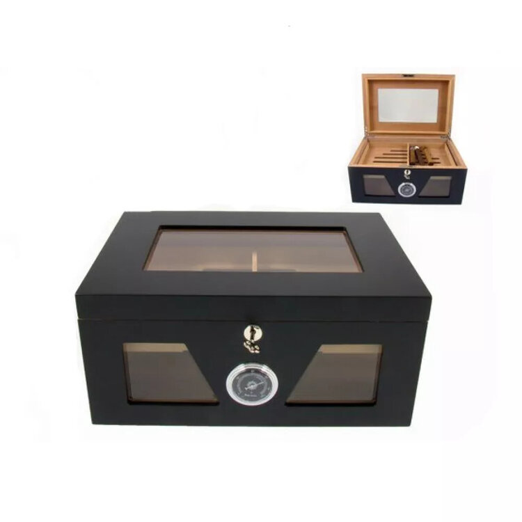 Graziani Humidor für 100 Zigarren schwarz