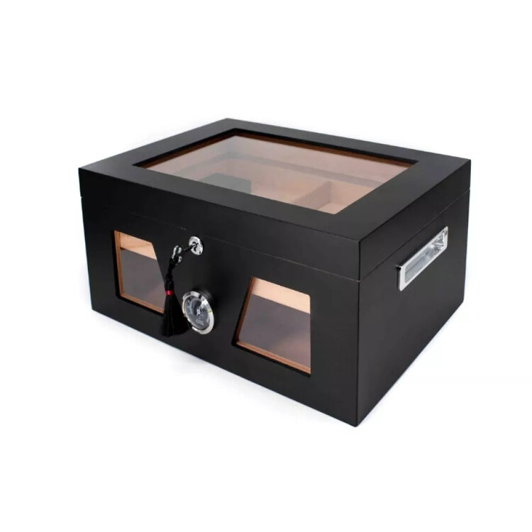 Graziani Humidor für 100 Zigarren schwarz