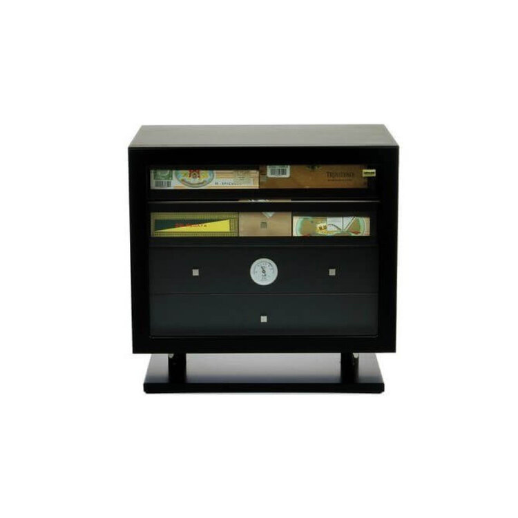 Adorini Humidorschrank Varese Deluxe Schwarz