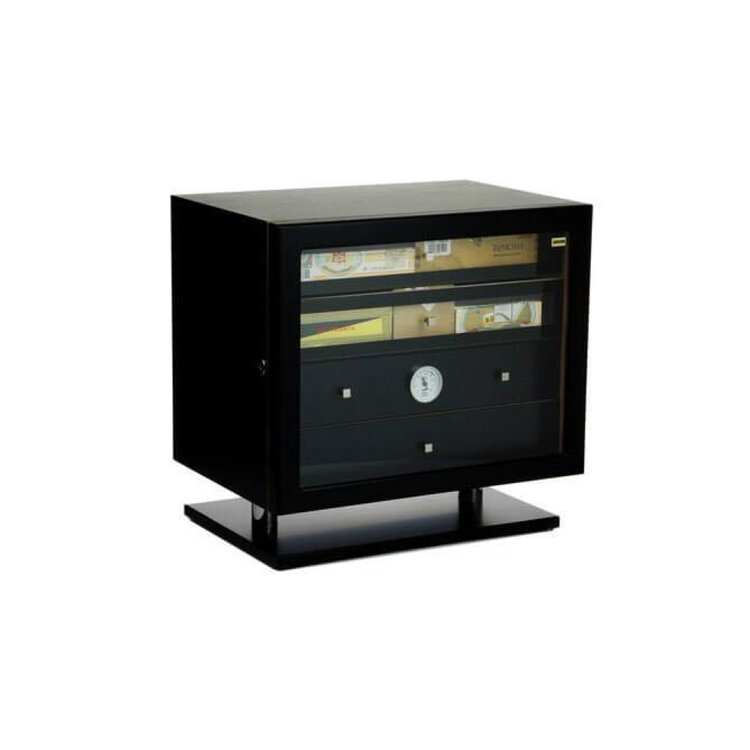 Adorini  Humidor Varese Deluxe schwarz lackiert