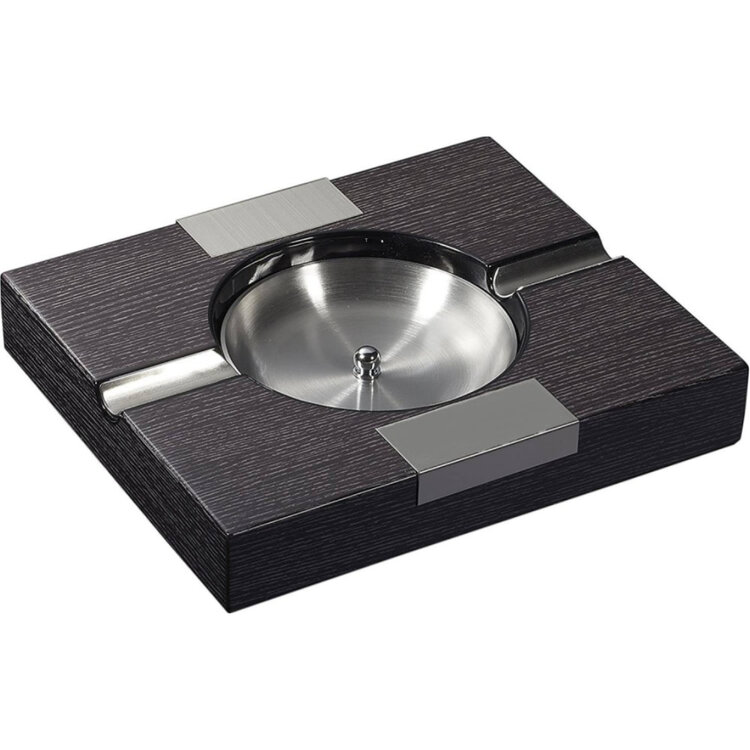 Graziani Zigarrenaschenbecher für 2 Zigarren mit großem, abnehmbarem Metalleinsatz