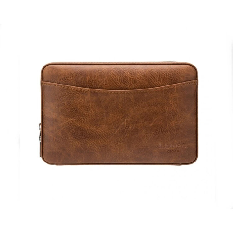 Lubinski  Reisehumidor aus lederbezogenem Zedernholz für 6 Zigarren