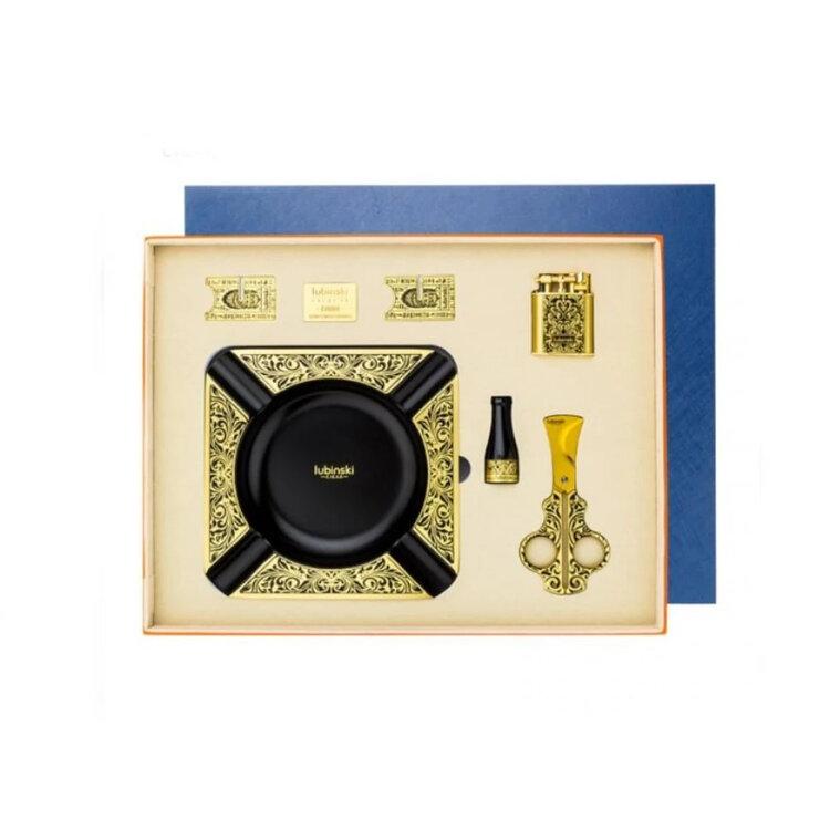 Lubinski  Exklusives Zigarrenset mit Goldmuster - 5 Stück