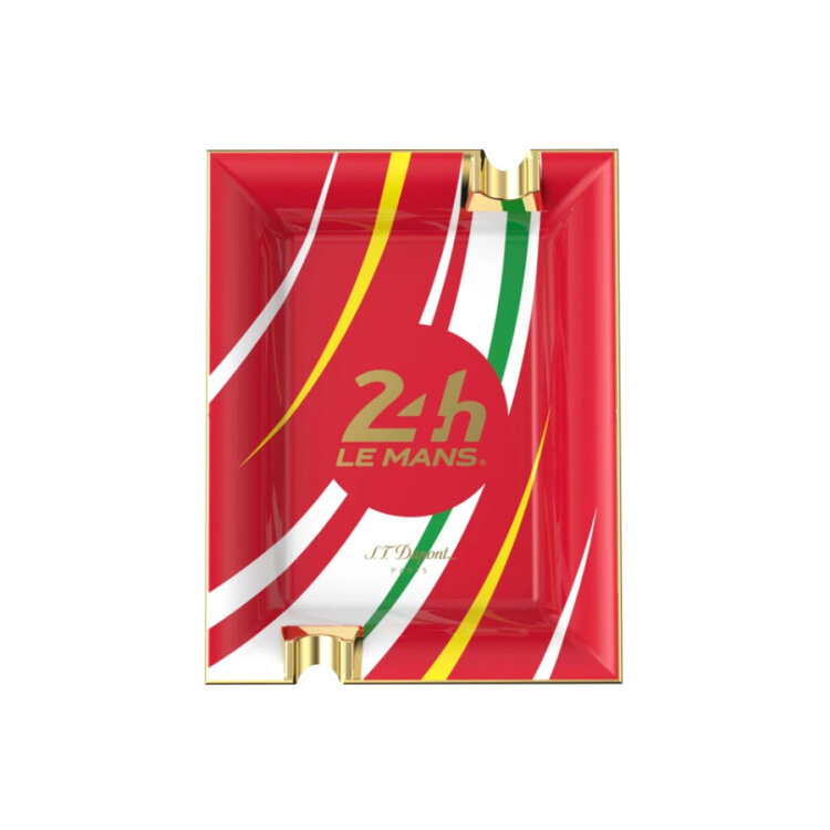 S.T. Dupont  Le Mans Zigarrenaschenbecher, 2 Zigarren - Rot und Gold - Limitierte Auflage