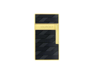 S.T. Dupont Biggy Feuerzeug Monogram 1872 Schwarzlack/Gold 025079