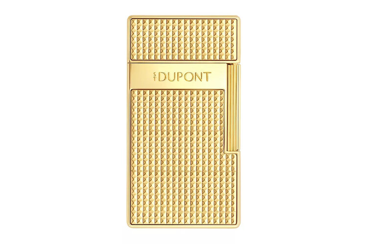 S.T. Dupont  Biggy Feuerzeug Diamond Head Gold 025209