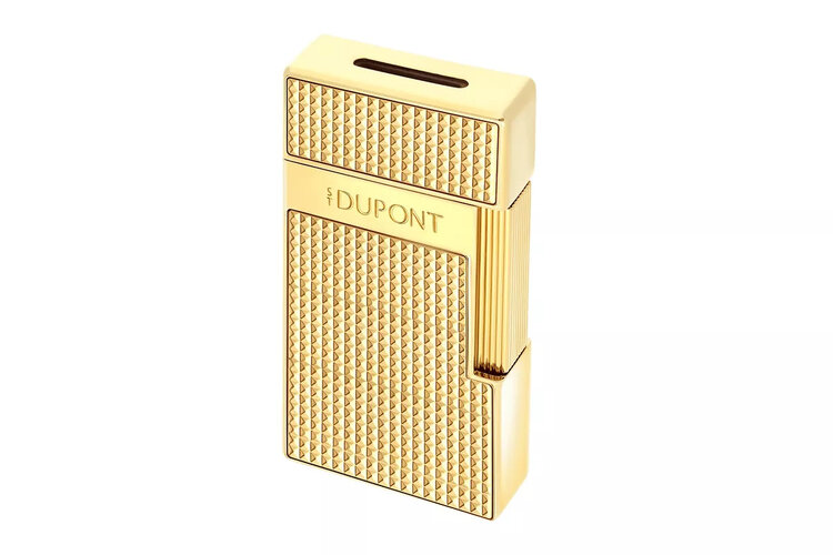 S.T. Dupont Biggy Feuerzeug Diamond Head Gelbgold 025209