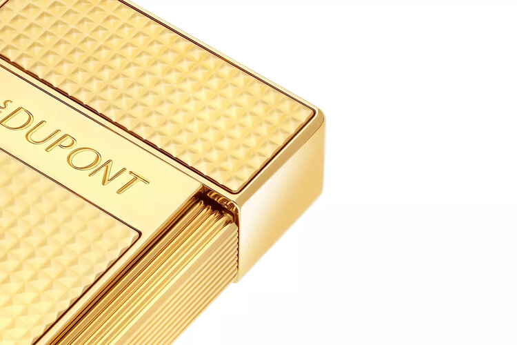 S.T. Dupont  Biggy Feuerzeug Diamond Head Gold 025209