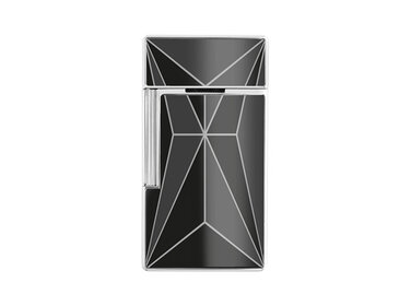 S.T. Dupont  Feuerzeug Biggy Fire X Schwarz/Chrom Dreifach-Jetflamme