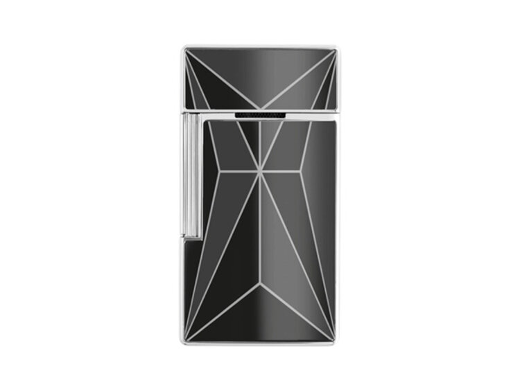 S.T. Dupont  Biggy Feuerzeug Fire X Schwarz Chrom 025070