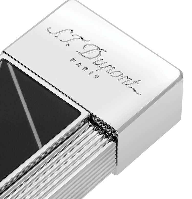 S.T. Dupont  Biggy Feuerzeug Fire X Schwarz Chrom 025070