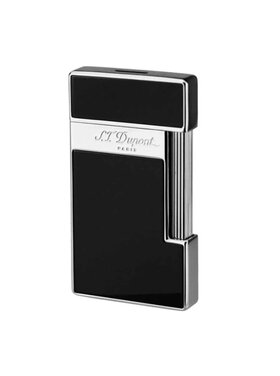 S.T. Dupont Slimmy Feuerzeug Naturlack Schwarz Chrom 028221