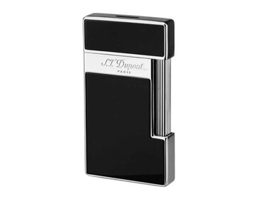 S.T. Dupont  Feuerzeug Slimmy Naturlack Schwarz/Chrom