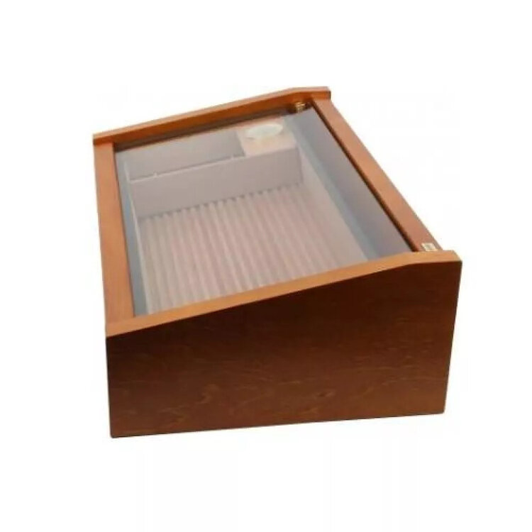 Adorini Humidor Vega Deluxe Mahagoni mit Glasdeckel und Schloss