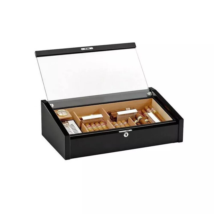 Adorini Vega Deluxe Humidor Schwarz