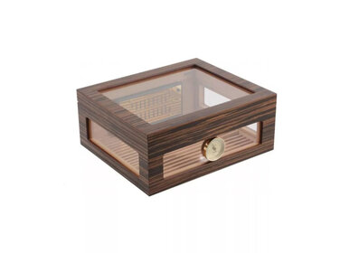 Adorini Humidor Treviso Deluxe Ebenholz mit Glas für 75 Zigarren
