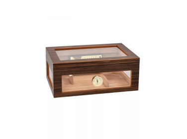 Adorini Humidor Treviso Grande Deluxe Ebenholz mit Glas für 150 Zigarren