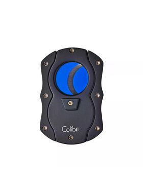 Colibri Cut schwarz-blau Zigarrenschneider mit 22mm Schnitt