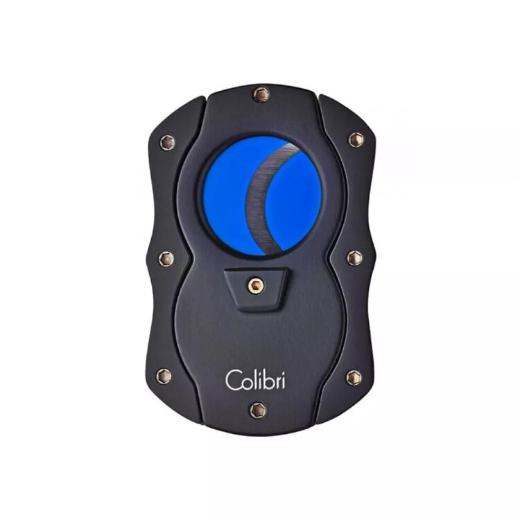 Colibri Cut schwarz-blau Zigarrenschneider mit silikonbeschichteten Klingen