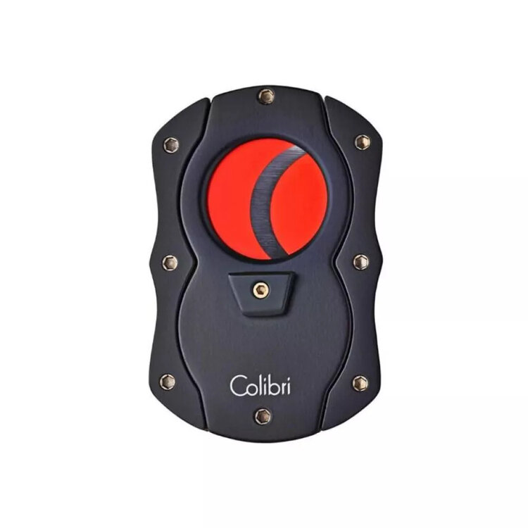 Colibri  Cut schwarz-rot Zigarrenschneider mit silikonbeschichteten Klingen