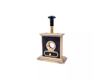 Angelo Zigarrenschneider Premium Schwarz/Gold mit Schublade 21 mm