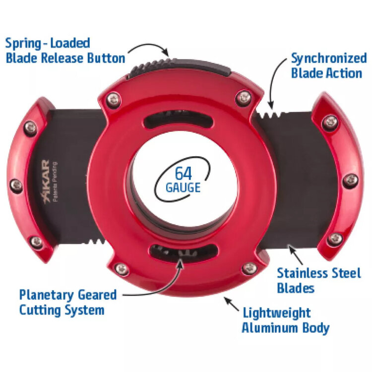 Xikar Xikar XO Zigarrenschneider Doppelklinge Schwarz 26mm