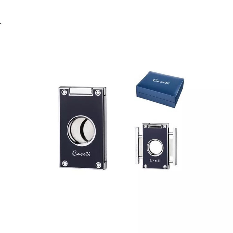 Caseti  Doppelklinge Edelstahl Zigarrenschneider - Dunkelblau