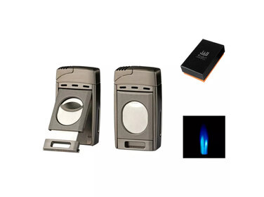 Winjet Premium Feuerzeug 2xJet gun mit Cutter, Ring 58