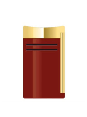 S.T. Dupont MaxiJet Feuerzeug mit Filterflamme - Burgund und Gold