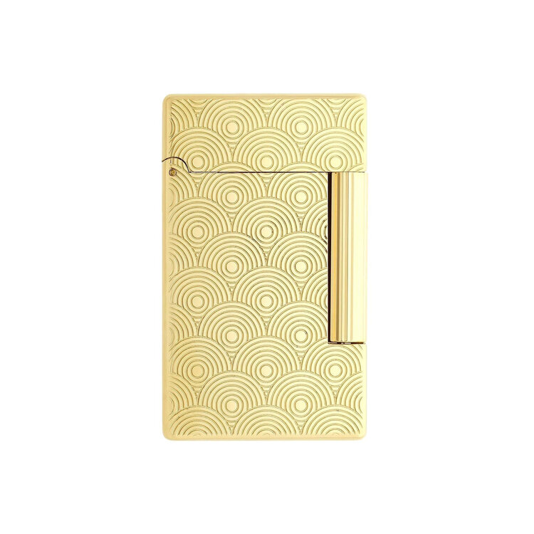 S.T. Dupont  Initial Vergoldetes Zigarrenfeuerzeug - Guillochiertes Muster