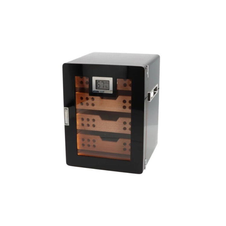 Angelo Zigarrenschrank mit mattschwarzer Glastür