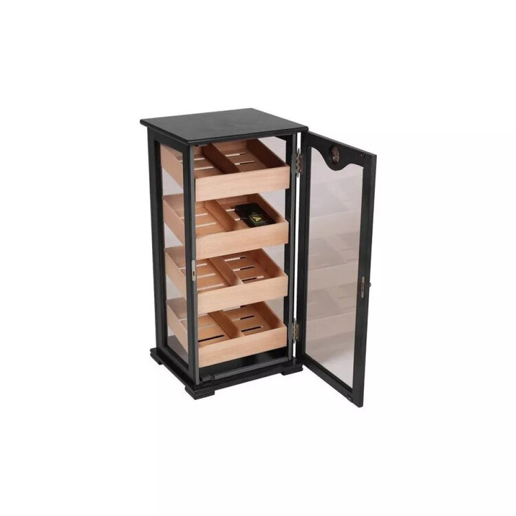 Graziani Gastro Humidor - Zigarrenaufbewahrung Glasschrank für 150 Zigarren