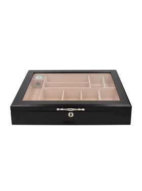 Angelo Gastro-Humidor Schwarz matt mit Glasdeckel