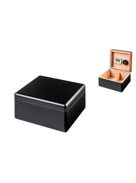 Angelo Humidor Schwarz matt für 40 Zigarren mit Digital-Hygrometer